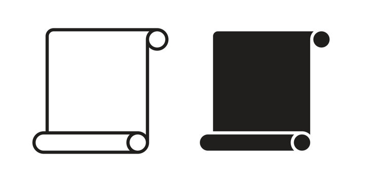 Scroll icon logo concept on white background. Suitable for use on web apps