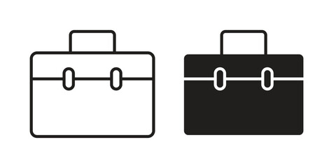Obraz premium Suitcase icon logo concept on white background. Suitable for use on web apps