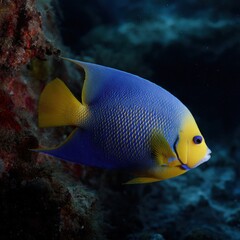 queen angelfish colorful tropical marine life