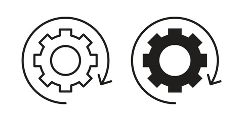 Obraz premium Workflow icon logo concept on white background. Suitable for use on web apps