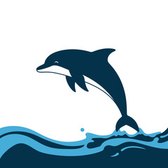 Obraz premium Dolphin jumping out of water.