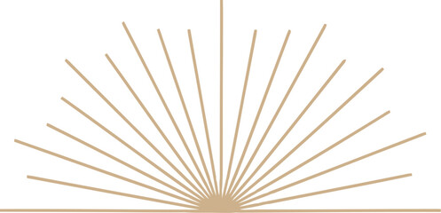 Obraz premium A gold sunburst design on a white background