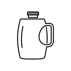 Fototapeta premium Black and white milk bottle icon.