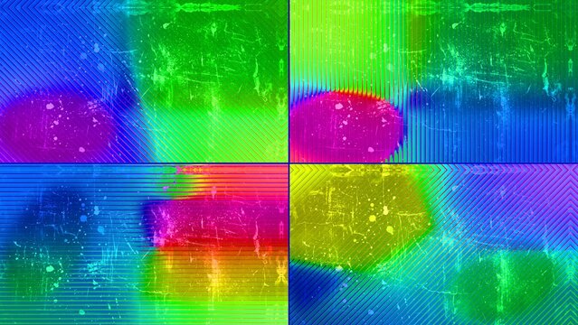 Colorful Glitch Distortion Transitions