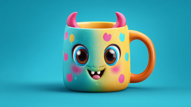 Cute monster mug unique coffee cup design novelty ceramic drinkware gift idea for monster lovers and coffee drinkers