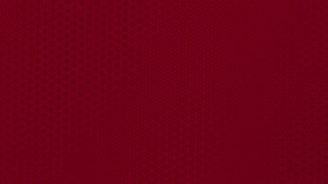 Elegant deep red animation with horizontal geometric transition, hexagonal grid and micro patterns shifting in density, creating rhythmic motion, depth and minimal balance, seamless loop.