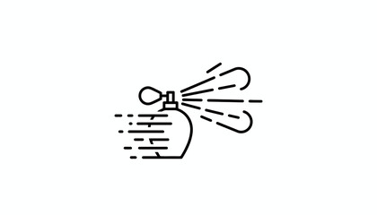 Obraz premium Perfume Spray Bottle Icon with Mist and Speed Lines