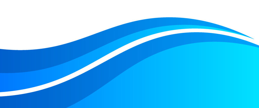 Abstract Blue Wave Background with Dynamic Flowing Curves, Modern Vibrant Vector Design for Business Header, Water and Marine Theme, Corporate Identity, and Presentation Backdrop