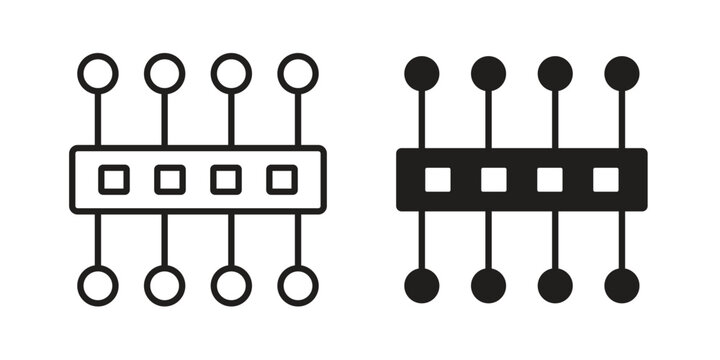 Proxy server icon for web apps, mobile apps. Graphic element illustration