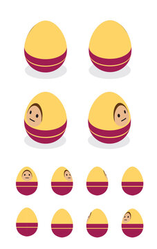 Easter Egg Mary Magdalene Isometric Spinning Animation Frame