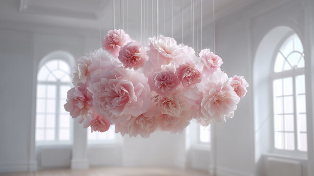 Buy pink flower chandelier lighting for bedroom aesthetic room decor and home interior design ideas