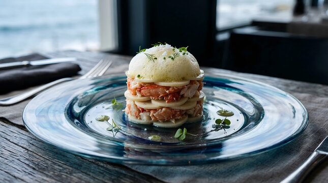 Patagonian King Crab with Hearts of Palm and Lemon Foam