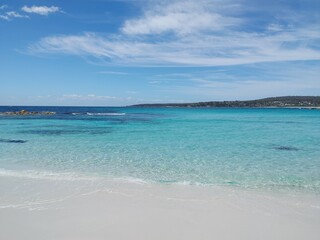 Fototapeta premium Beautiful Jeanneret Beach, Bay or Fires Tasmania Australia