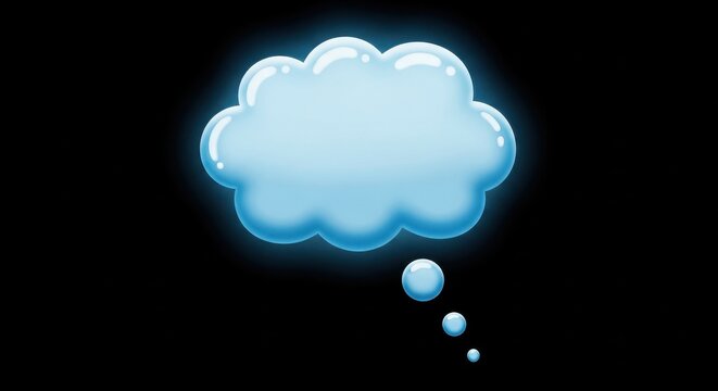 Glowing cloud formation with descending elements