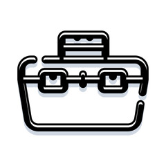 Fototapeta premium Toolbox packed with organized hand tools and hardware, ideal for repair, maintenance and diy projects, clear illustration symbolizing service, construction and home improvement