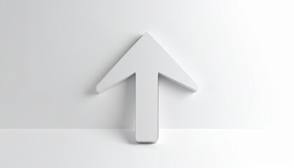 Fototapeta premium Upward Arrow Icon: Minimalist Direction Symbol