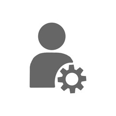 AI Automation Icons – User Settings Gear Interface Icon / ユーザー設定ギアインターフェースアイコン