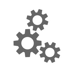 Fototapeta premium AI Automation Icons – Multiple Gear System Interface Icon / 複数ギアシステムインターフェースアイコン