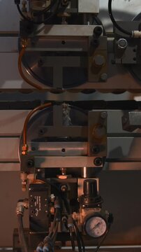 Robot Assembly With Multiple Tools, Robotics Station Featuring Synchronized Movements And Controls. Media