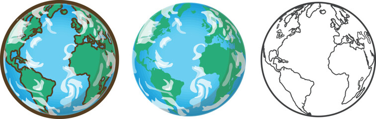 地球（大西洋・ヨーロッパ・アメリカ・アフリカ） © tam