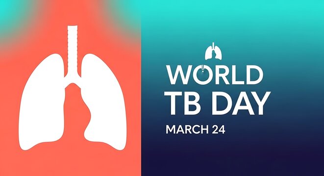 World tuberculosis day awareness image with lung illustration