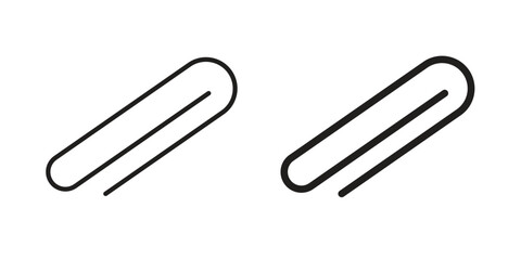 Obraz premium Attachment clip icon pack flat vector in outline