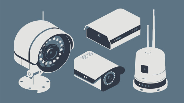High tech surveillance camera devices and accessories for security systems