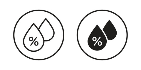 Obraz premium Humidity icon pack flat vector in outline