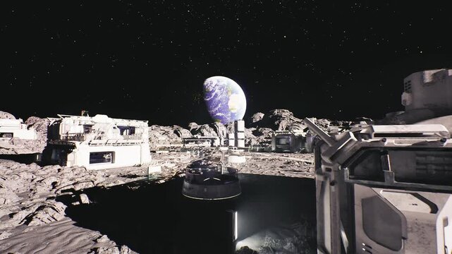 central greenhouse nestled within habitat ring and domes, bioreactor modules and water recycling units visible, plant cultivation under controlled lighting,