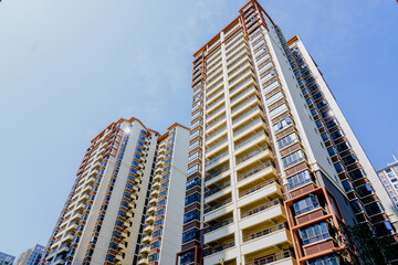 A newly built high-rise residential building in a residential complex in a Chinese city © Steve