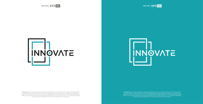 Sleek conceptual logo design representing innovative ideas and progressive growth
