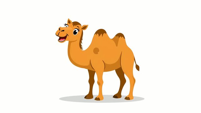 Cute Cartoon Camel Desert Animal Illustration