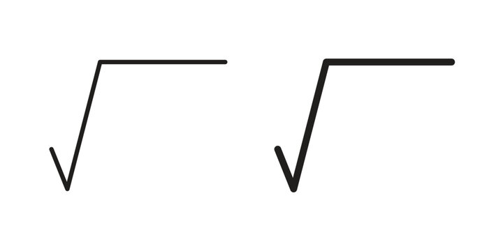Square root icon pack flat vector in outline