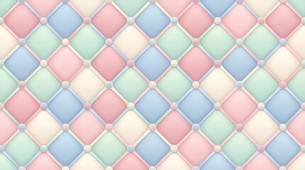 Fototapeta premium Modern Pastel Quilted Tufted Diamond Pattern Seamless Background