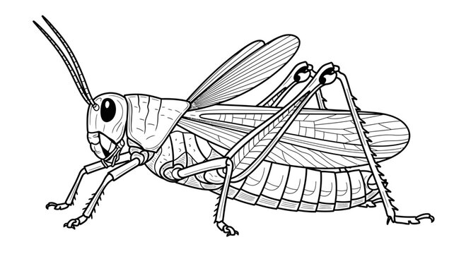 grasshopper insect illustration