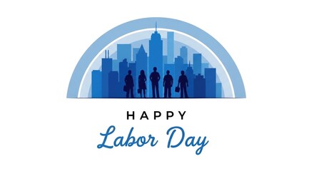 Fototapeta premium Happy labor day celebration honoring workers and labor unions