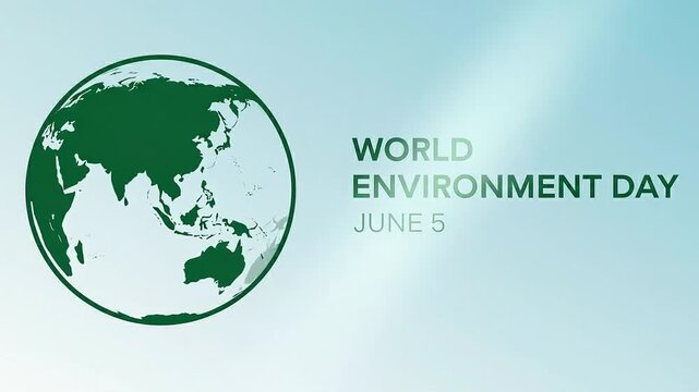 World environment day awareness campaign logo with earth globe