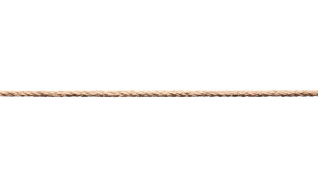 Long rope isolated on transparent background for industrial and design element concept 