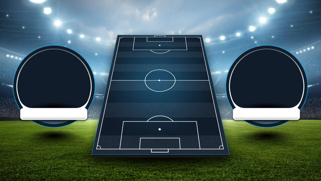 Customizable soccer lineup planner, build your ultimate team,3d rendering.