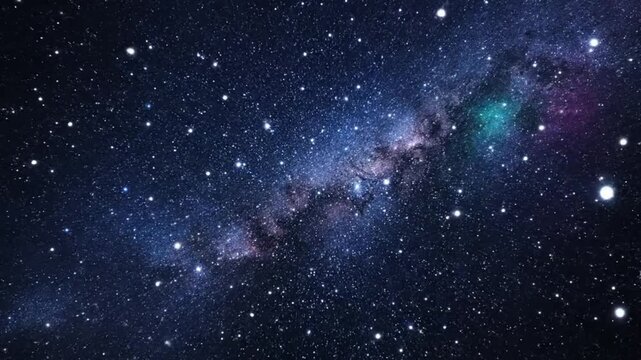 Mesmerizing Panoramic View of the Milky Way Galaxy with Sparkling Stars and Cosmic Colors in the Vast Universe