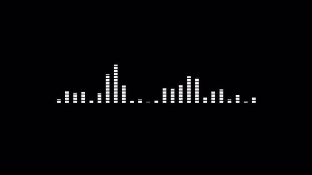 Audio Spectrum Bars Visualizer Animation with Dynamic Sound Wave Equalizer, Music Frequency Bars, Abstract D.