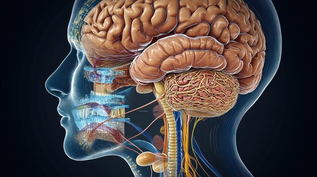 Gut&ndash;brain axis in Parkinson&rsquo;s disease with vagus nerve link and alpha-synuclein spread arrows.