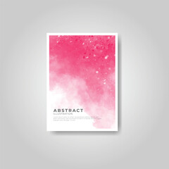 Fototapeta premium Blurry pink and white watercolor art print