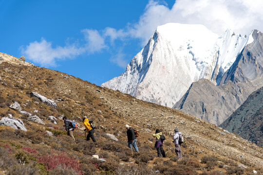 The last Shangri La, Yangmaiyong (or Jampayang in Tibetan) mountain peak in Yading, Daocheng County, Sichuan Province, China.