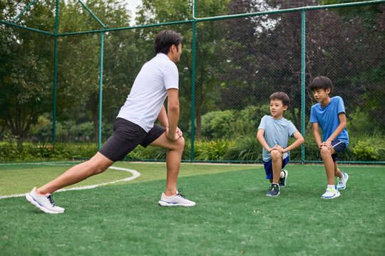 Following the coach's exercise plan