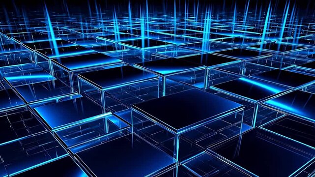 Digital technology blue light lines 3d background