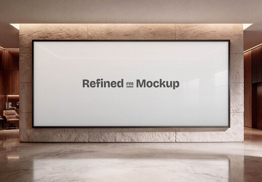 Lobby Advertising Display Mockup