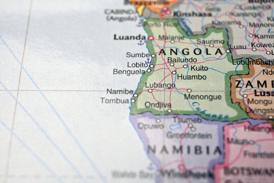Lubango Angola &ndash; Map Location with Blurred Background