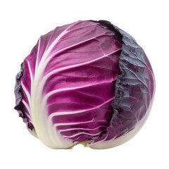 Obraz premium A vibrant red cabbage on a black background