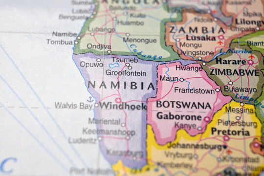 Grootfontein Namibia &ndash; Map Location with Blurred Background